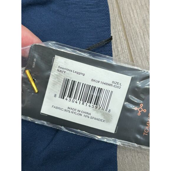 NWT Tommie Copper Women's Dark Navy Stretch Seamless Ankle Leggings Size Large - Picture 5 of 8